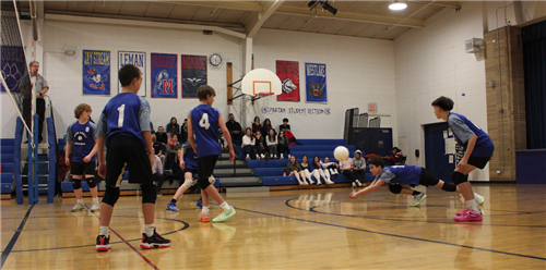 Boys volleyball game